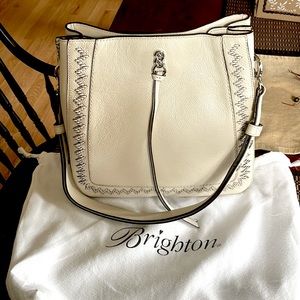 New with tag, Brighton pebbled leather shoulder bag, Bone color, with dust bag